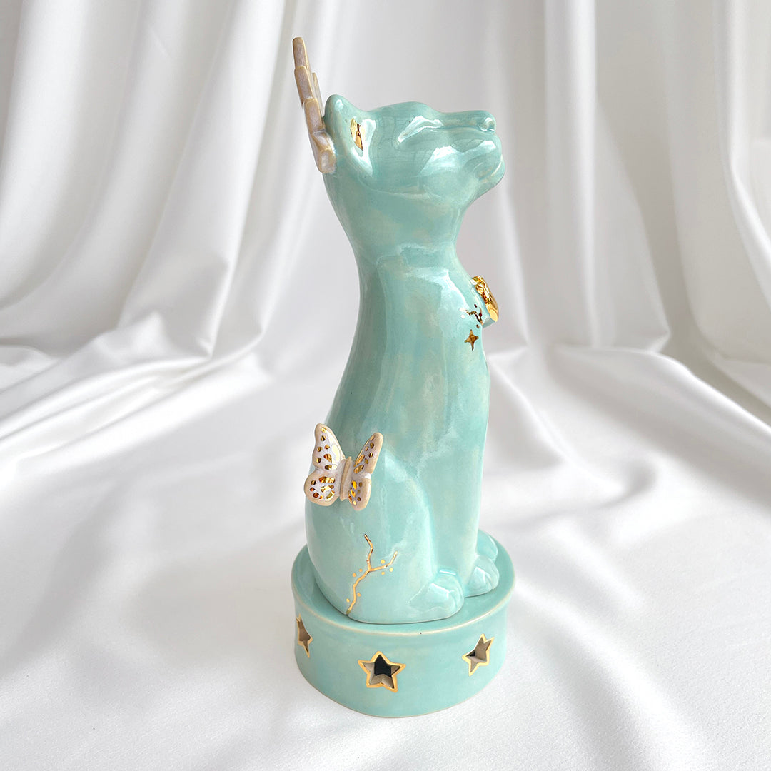 Turquoise Jaguar Censer (1)