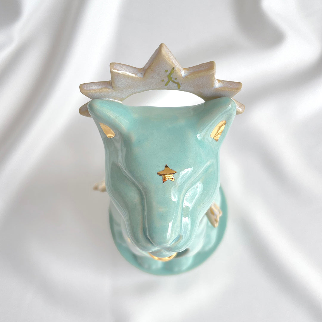 Turquoise Jaguar Censer (1)