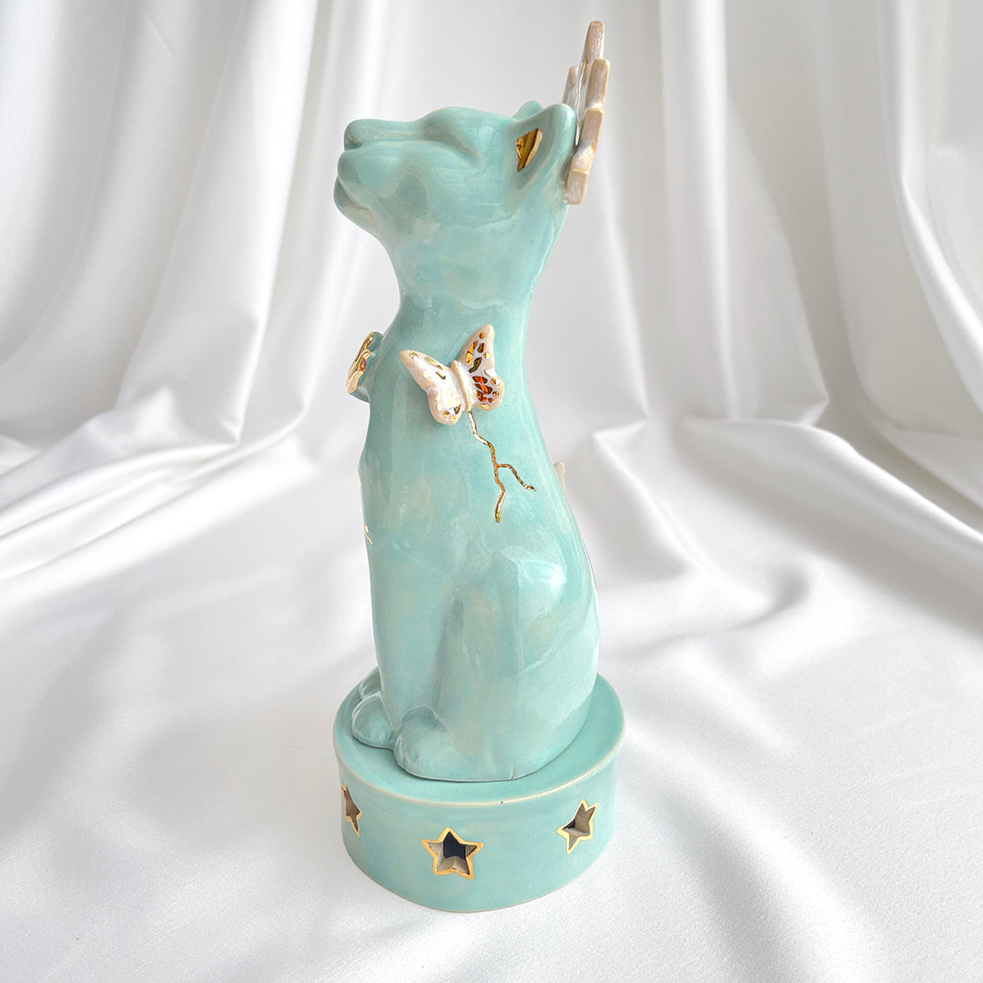 Turquoise Jaguar Censer (1)