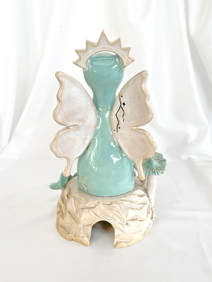 Enchanted Fairy Jaguar Censer Teal